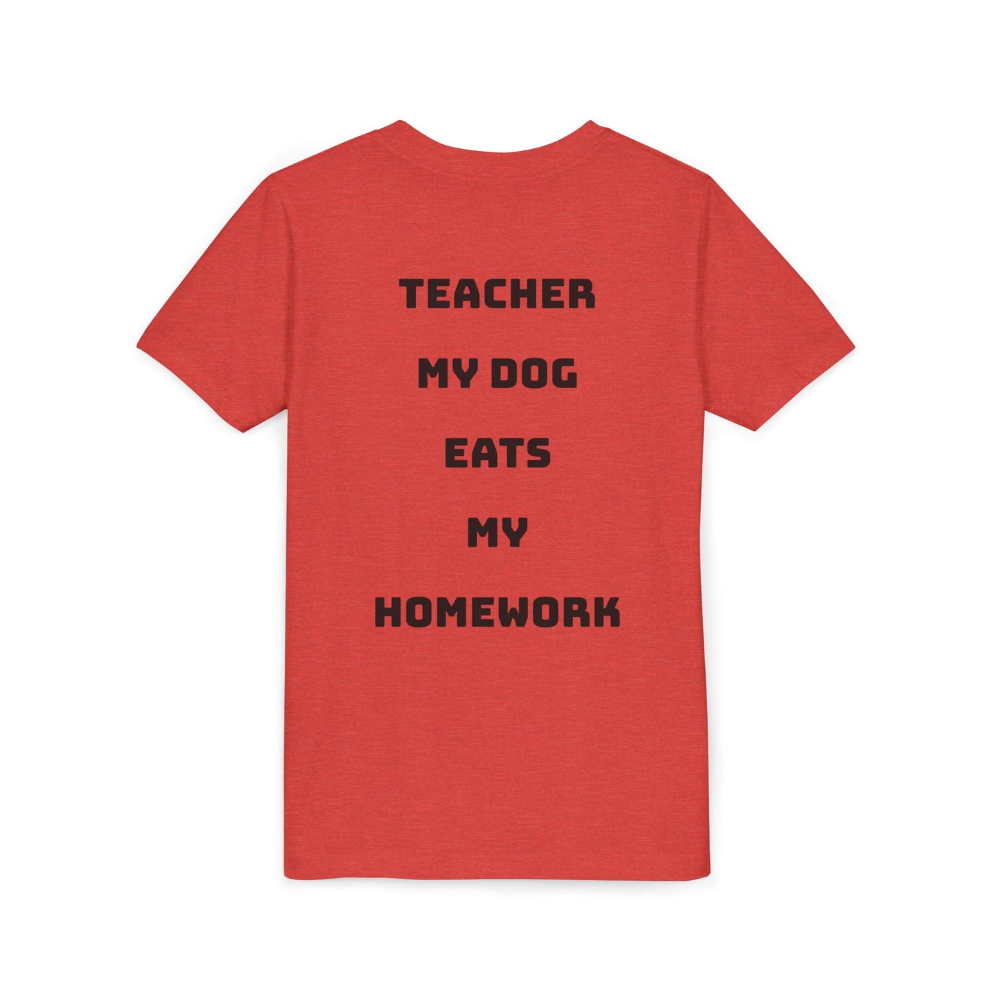 Funny Dog Homework Youth Short Sleeve Tee - Perfect Gift for Students!