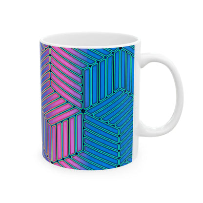 Geometrical Abstract Ceramic Coffee Mug – BPA-Free, Microwave & Dishwasher-Safe ☕✨ Bold Design | Premium Quality | Perfect Gift