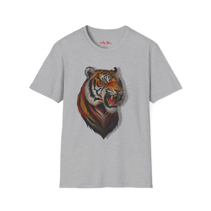 Fierce Tiger Unisex Softstyle T-Shirt - Bold Animal Graphic Tee