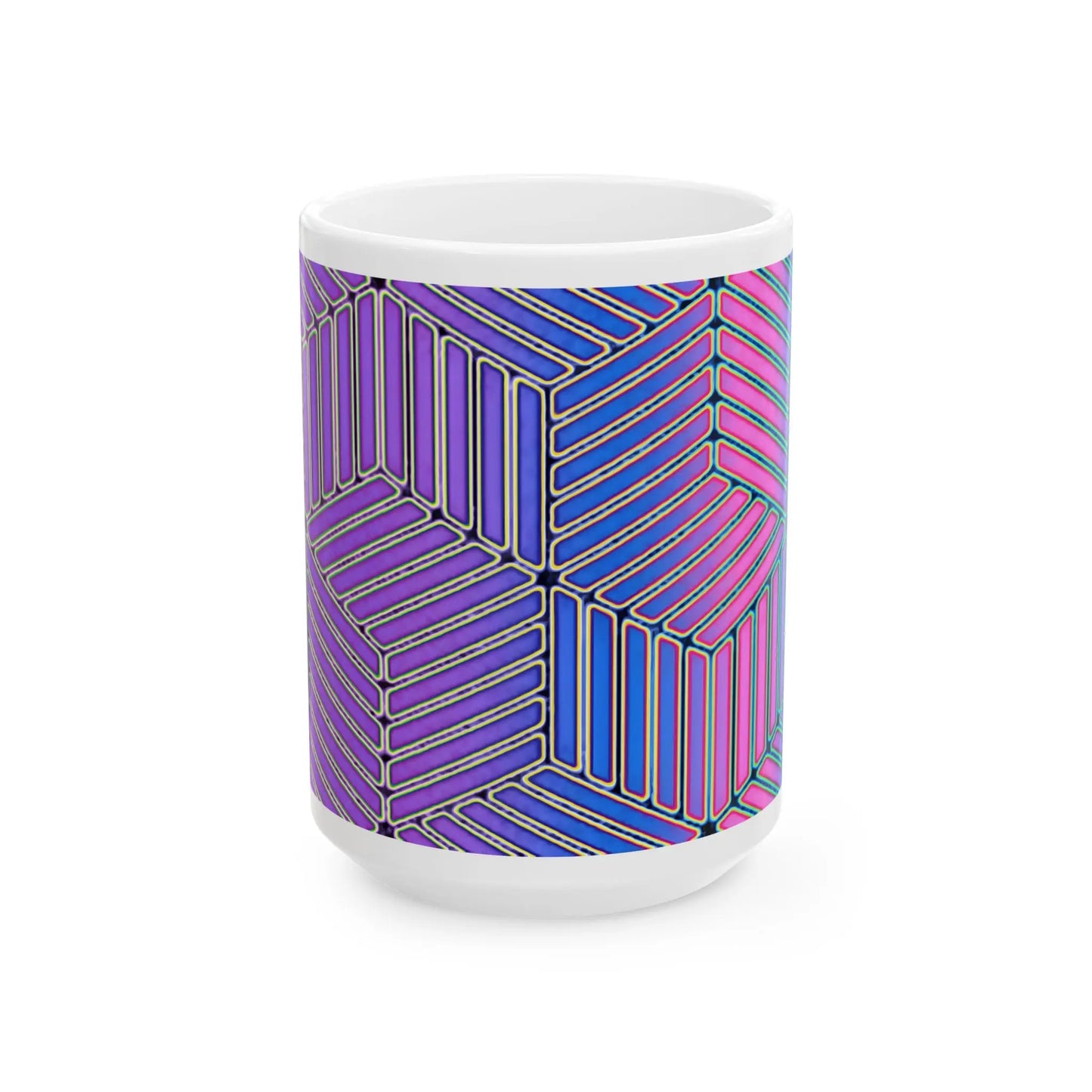 Geometrical Abstract Ceramic Coffee Mug – BPA-Free, Microwave & Dishwasher-Safe ☕✨ Bold Design | Premium Quality | Perfect Gift