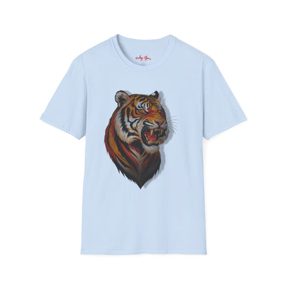 Fierce Tiger Unisex Softstyle T-Shirt - Bold Animal Graphic Tee