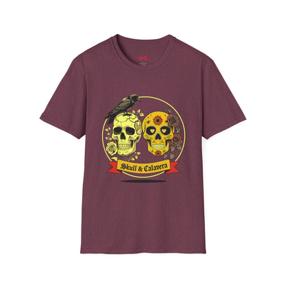 Skull & Calavera Unisex T-Shirt - Unique Floral Design for Day of the Dead Celebrations