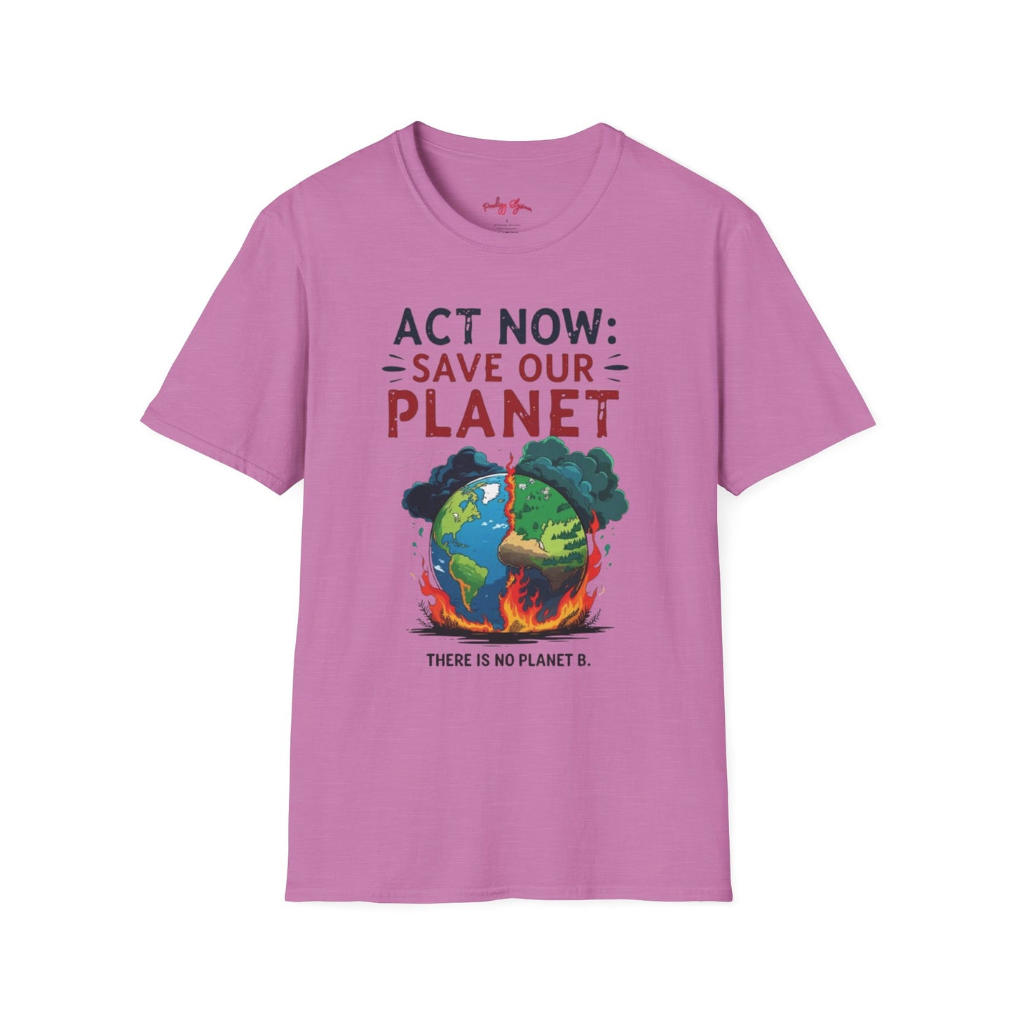 🔥 Eco-Friendly Unisex T-Shirt – 'Act Now: Save Our Planet' Wildfire Awareness 🌍