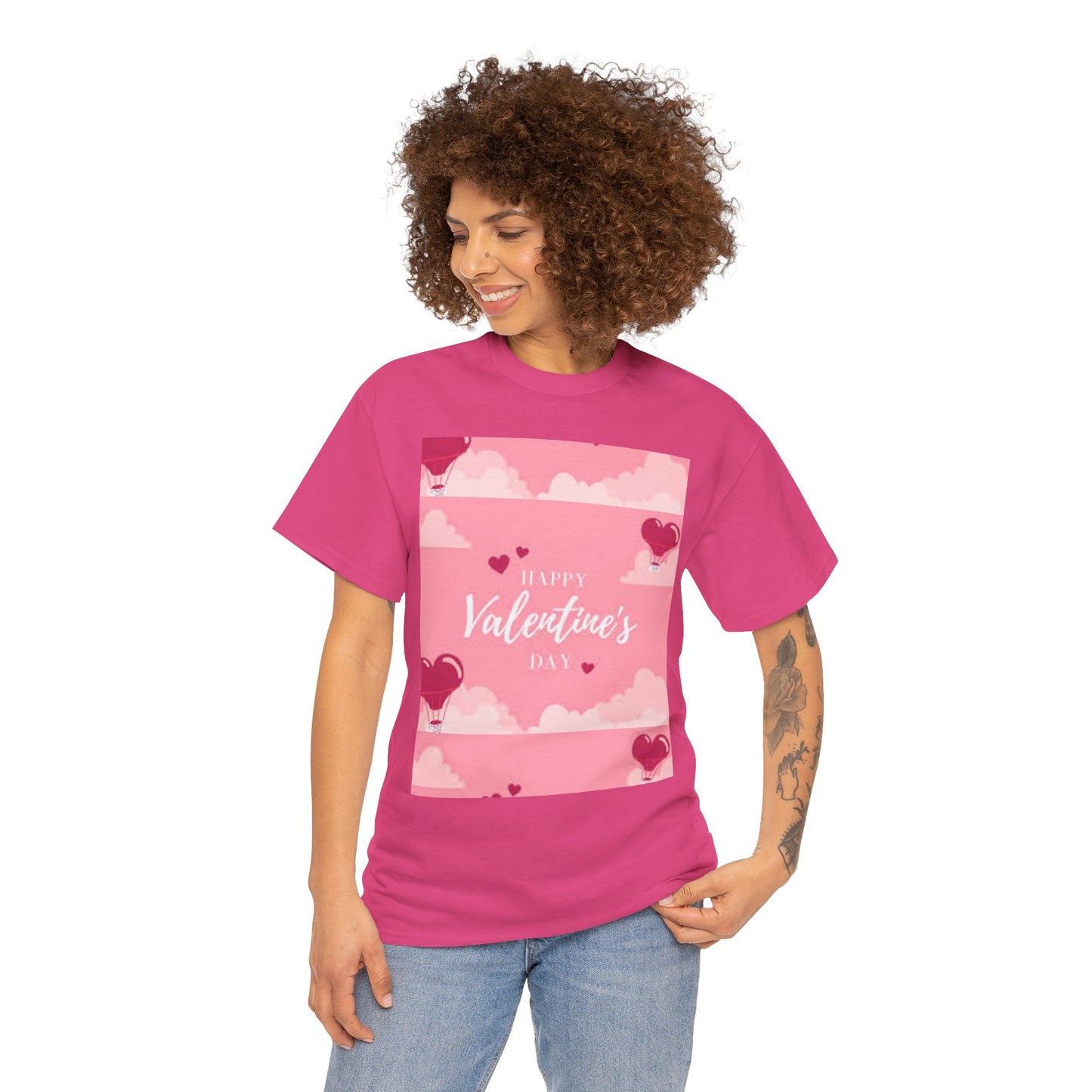 Happy Valentine's Day Unisex Heavy Cotton T-Shirt ❤️👕 Feiere die Liebe | 100 % Baumwolle | Premium-Komfort