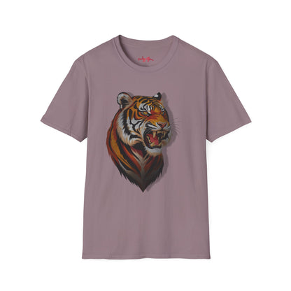 Fierce Tiger Unisex Softstyle T-Shirt - Bold Animal Graphic Tee