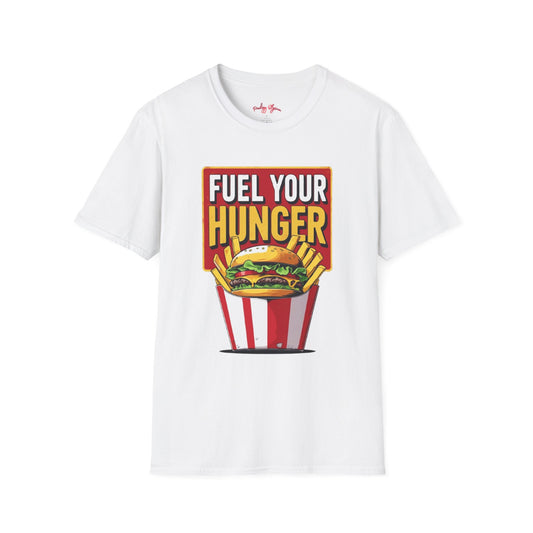 🍔 Fuel Your Hunger Unisex Softstyle T-Shirt – Casual Fashion for Food Lovers 😋