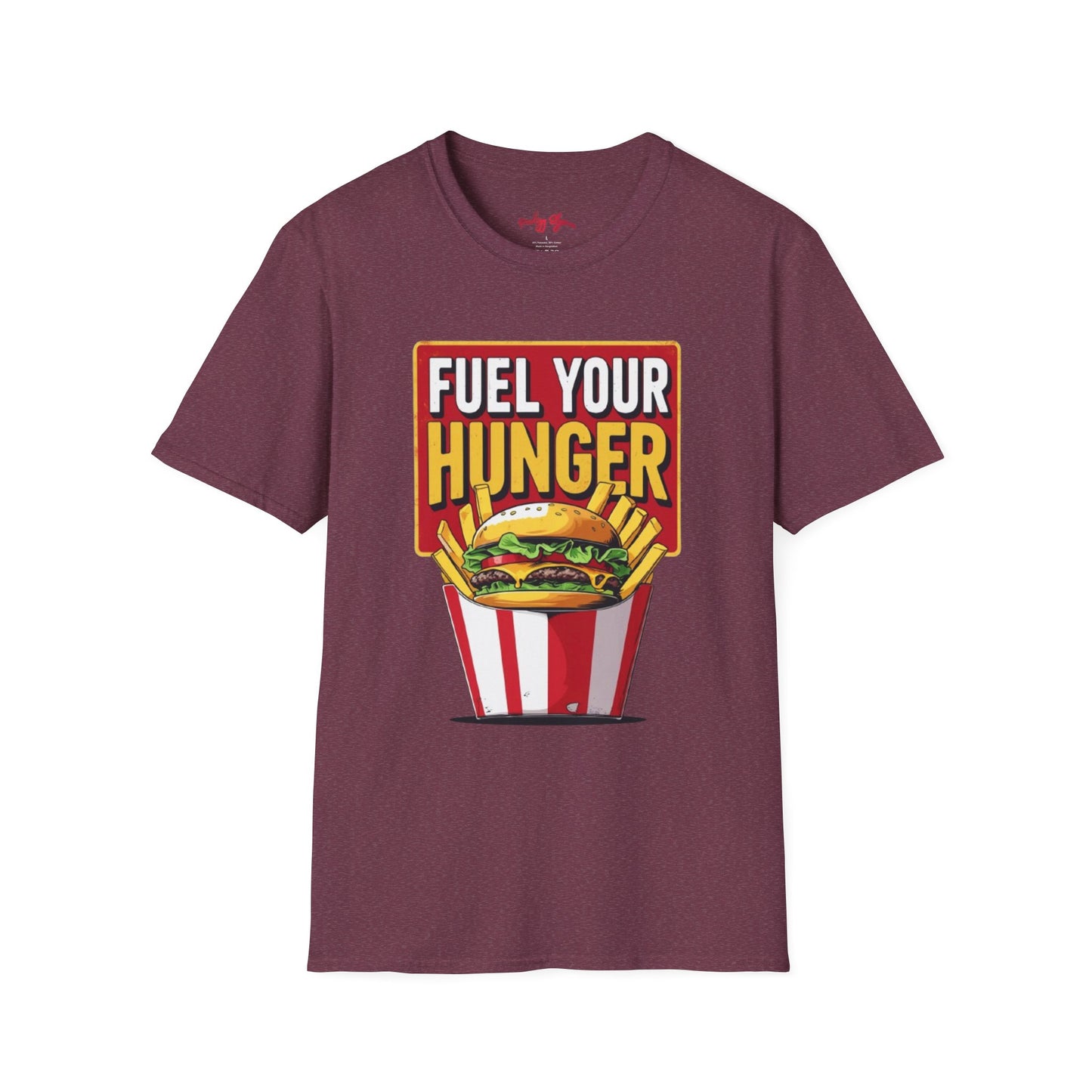 🍔 Fuel Your Hunger Unisex Softstyle T-Shirt – Lässige Mode für Feinschmecker 😋