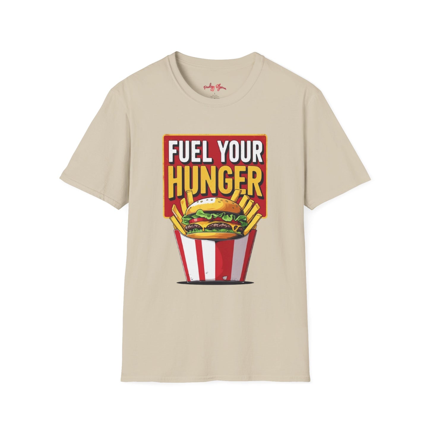 🍔 Fuel Your Hunger Unisex Softstyle T-Shirt – Lässige Mode für Feinschmecker 😋