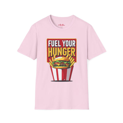 🍔 Fuel Your Hunger Unisex Softstyle T-Shirt – Lässige Mode für Feinschmecker 😋