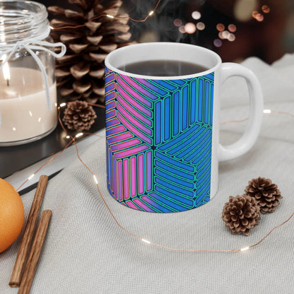 Geometrical Abstract Ceramic Coffee Mug – BPA-Free, Microwave & Dishwasher-Safe ☕✨ Bold Design | Premium Quality | Perfect Gift