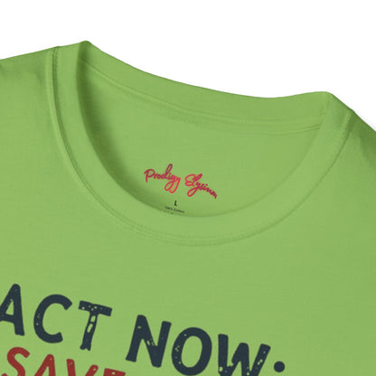 🔥 Eco-Friendly Unisex T-Shirt – 'Act Now: Save Our Planet' Wildfire Awareness 🌍