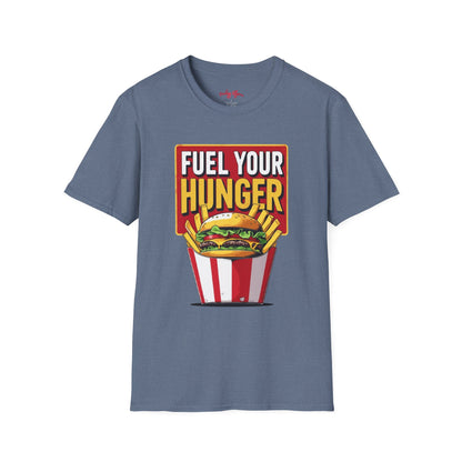 🍔 Fuel Your Hunger Unisex Softstyle T-Shirt – Lässige Mode für Feinschmecker 😋