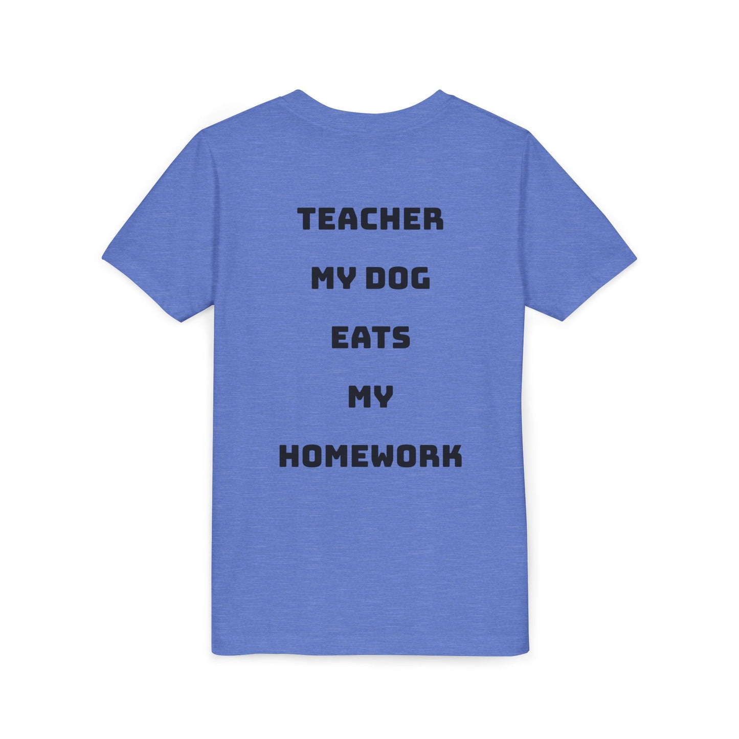 Funny Dog Homework Youth Short Sleeve Tee - Perfect Gift for Students!