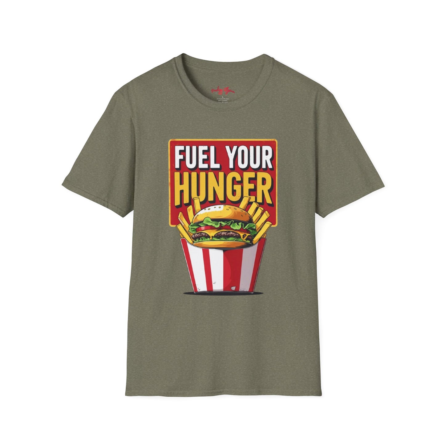 🍔 Fuel Your Hunger Unisex Softstyle T-Shirt – Lässige Mode für Feinschmecker 😋