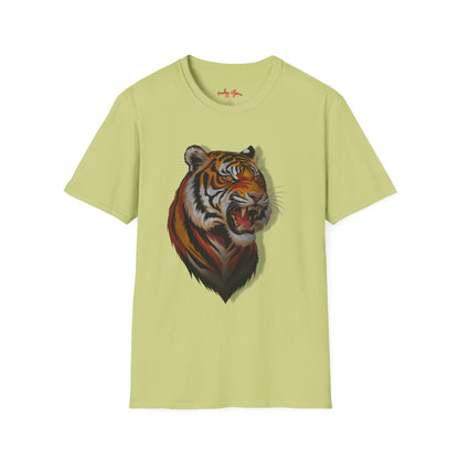 Fierce Tiger Unisex Softstyle T-Shirt - Bold Animal Graphic Tee