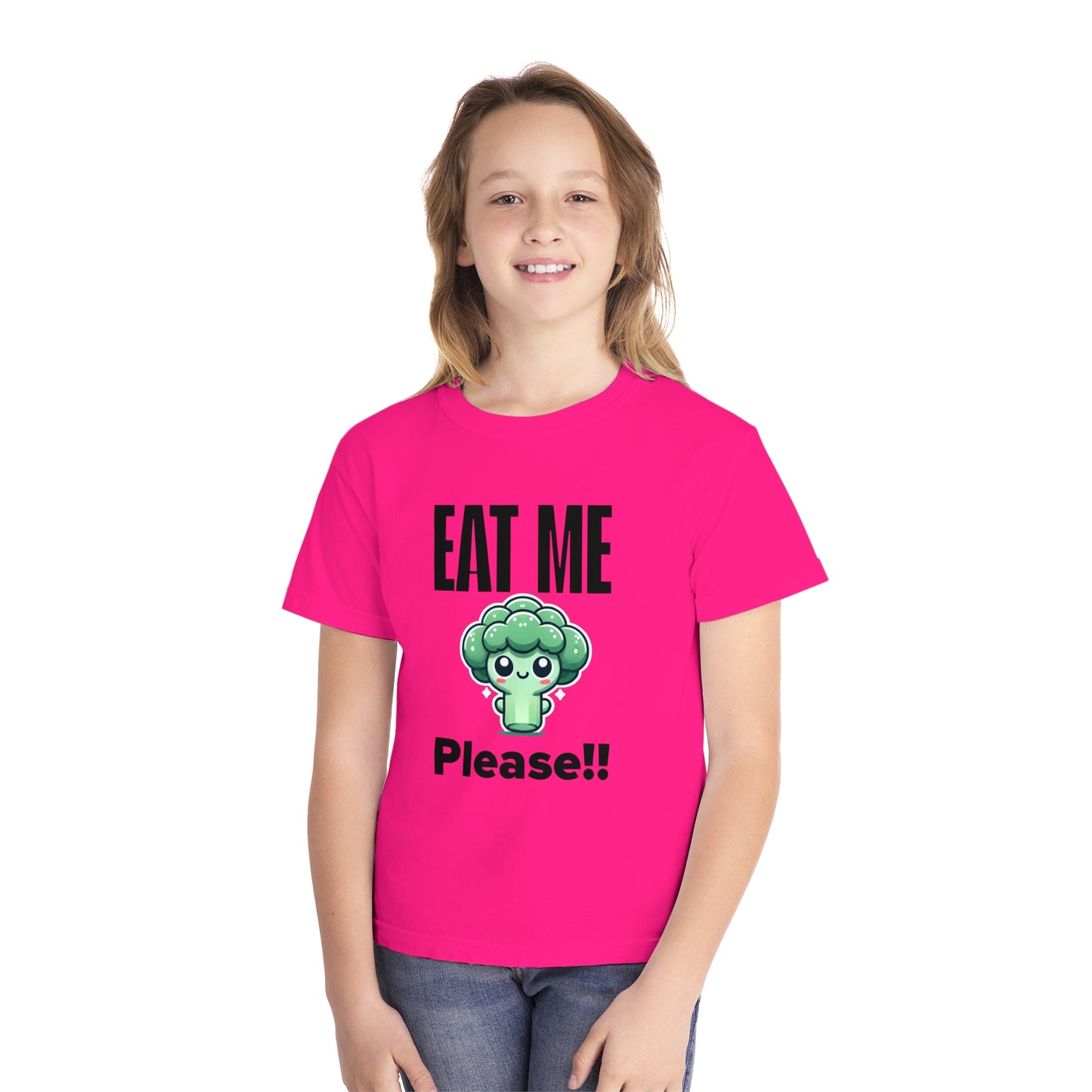 Cute Broccoli "Eat Me Please" Toddler T-Shirt – Fun & Playful Kids' Tee