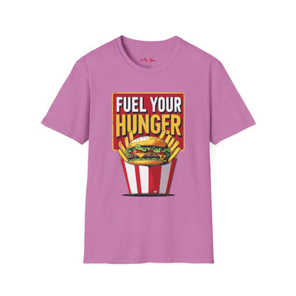 🍔 Fuel Your Hunger Unisex Softstyle T-Shirt – Lässige Mode für Feinschmecker 😋