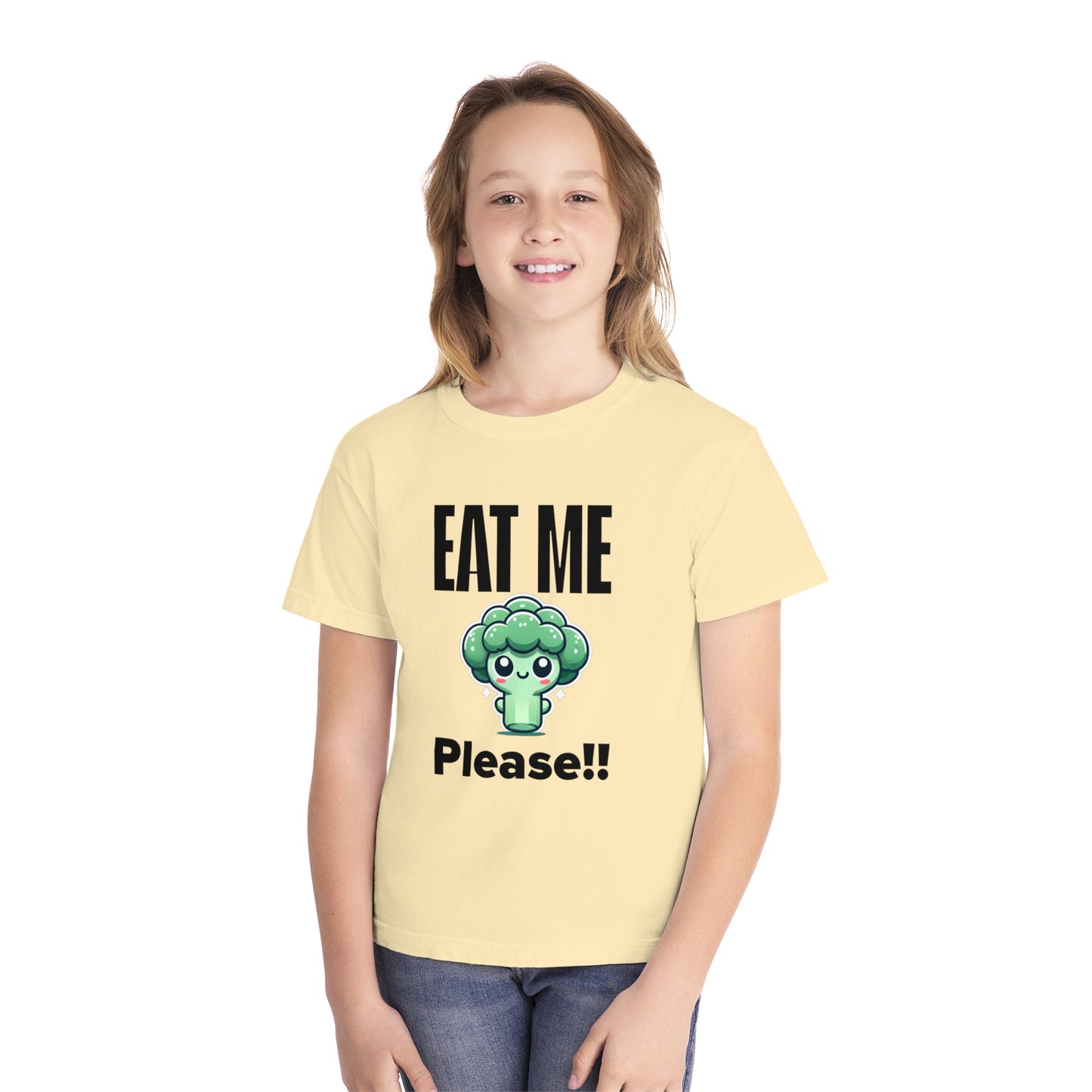 Cute Broccoli "Eat Me Please" Toddler T-Shirt – Fun & Playful Kids' Tee