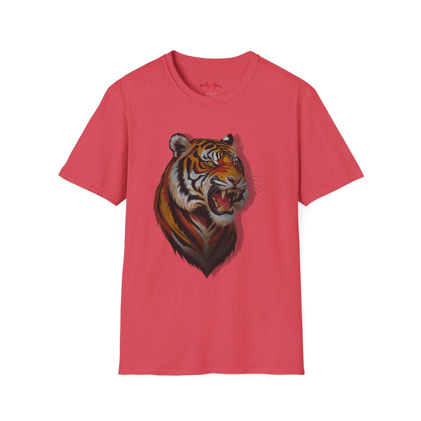 Fierce Tiger Unisex Softstyle T-Shirt - Bold Animal Graphic Tee