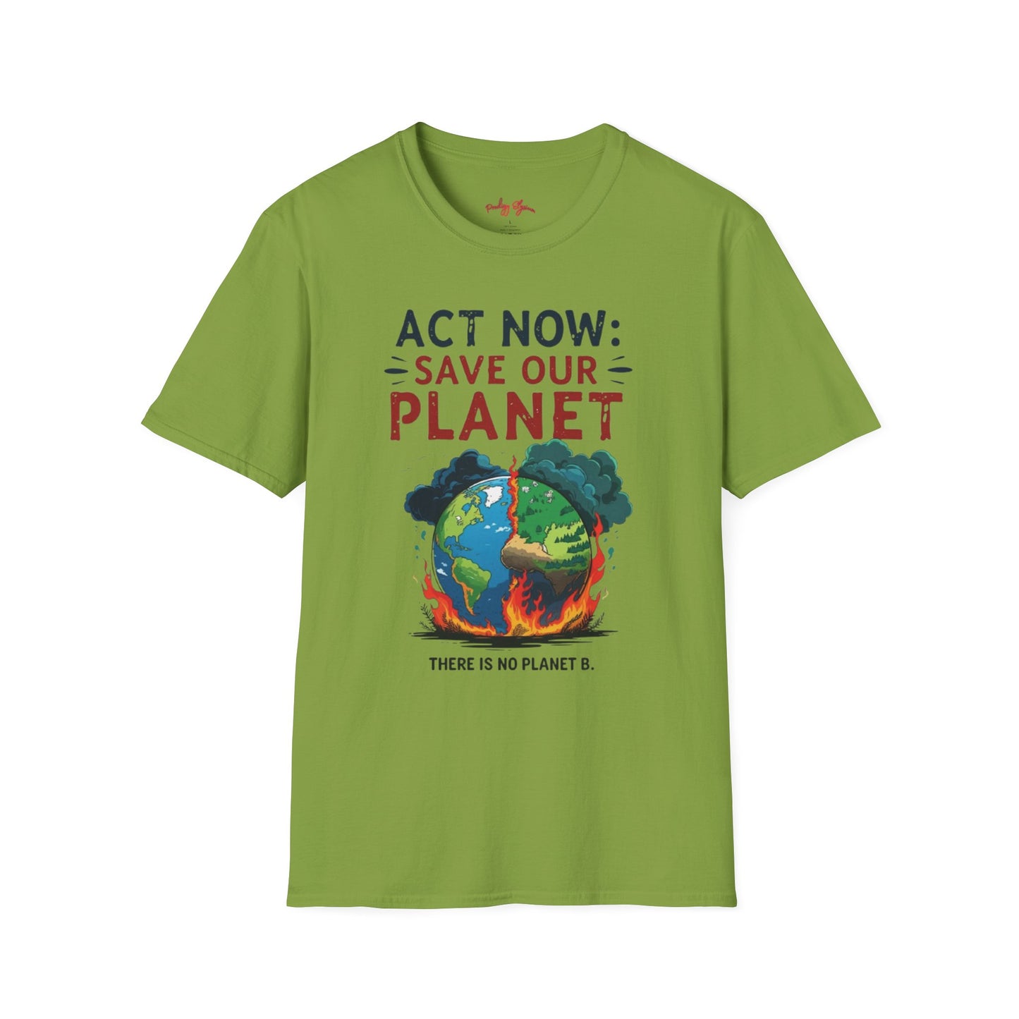 🔥 Eco-Friendly Unisex T-Shirt – 'Act Now: Save Our Planet' Wildfire Awareness 🌍