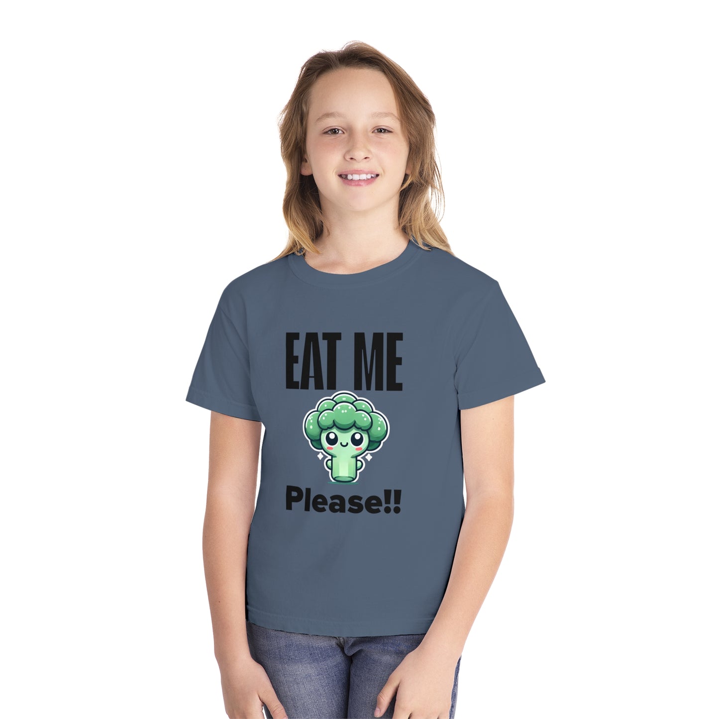 Cute Broccoli "Eat Me Please" Toddler T-Shirt – Fun & Playful Kids' Tee