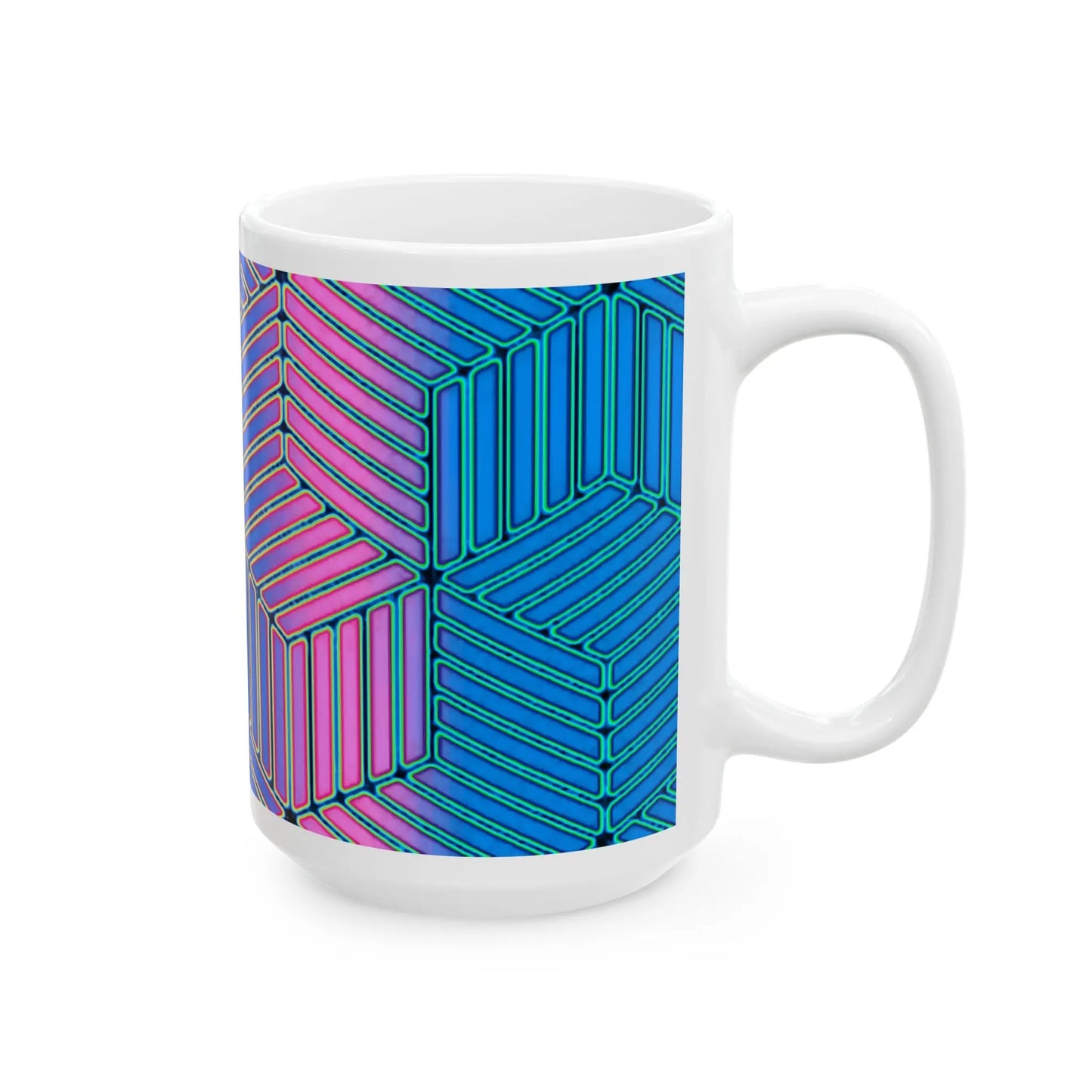 Geometrical Abstract Ceramic Coffee Mug – BPA-Free, Microwave & Dishwasher-Safe ☕✨ Bold Design | Premium Quality | Perfect Gift