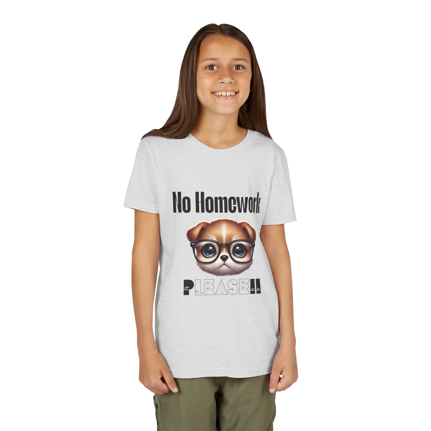 Funny Dog Homework Youth Short Sleeve Tee - Perfect Gift for Students!