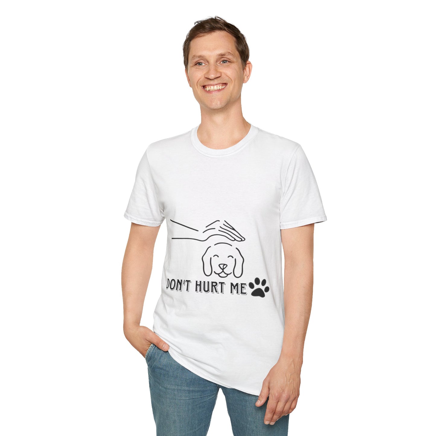 🐾 Unisex Softstyle T-Shirt - 'Don't Hurt Me' Pet Advocacy Tee