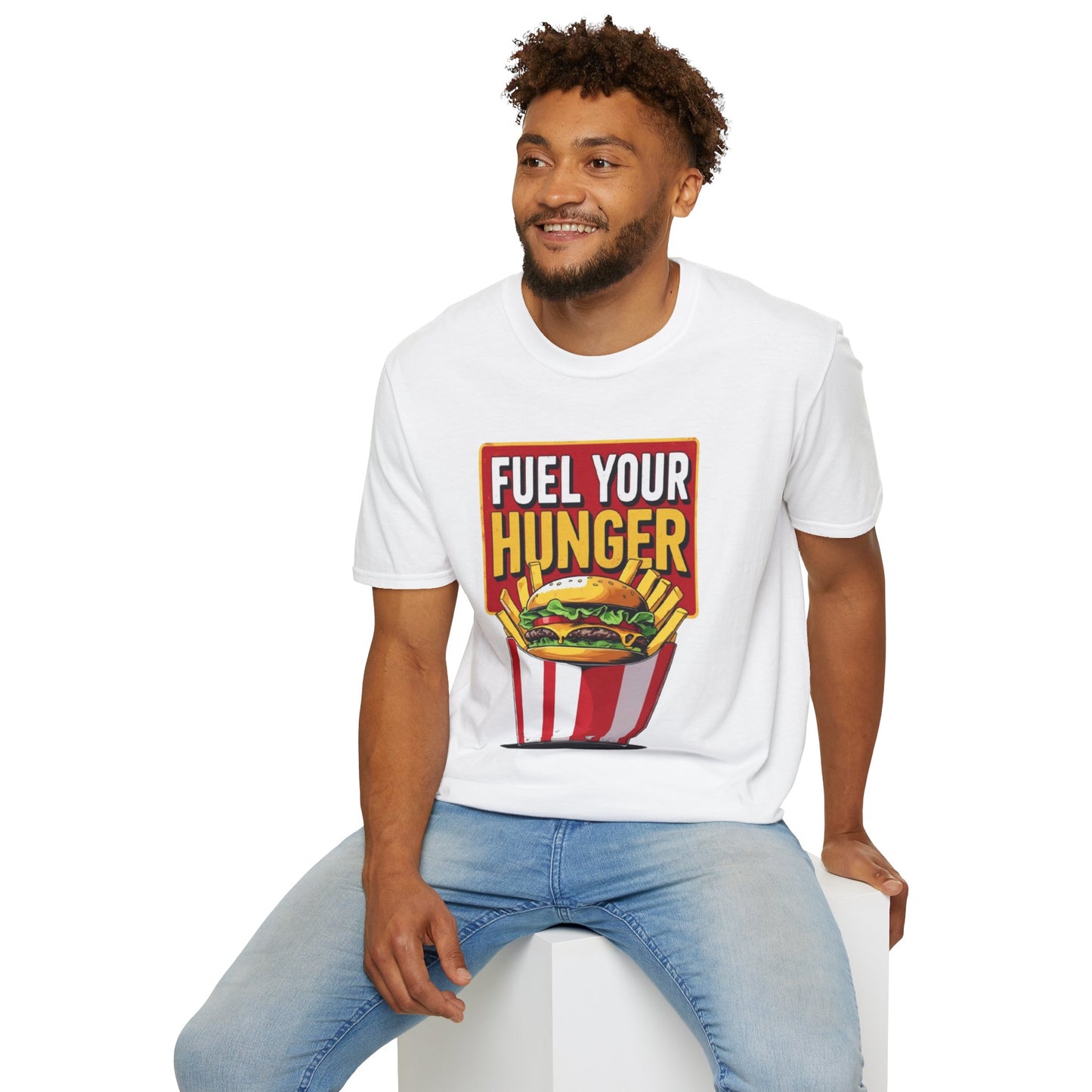 🍔 Fuel Your Hunger Unisex Softstyle T-Shirt – Lässige Mode für Feinschmecker 😋