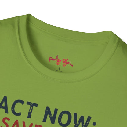 🔥 Eco-Friendly Unisex T-Shirt – 'Act Now: Save Our Planet' Wildfire Awareness 🌍