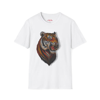 Fierce Tiger Unisex Softstyle T-Shirt - Bold Animal Graphic Tee