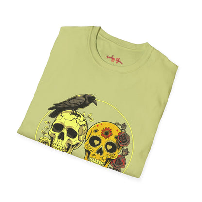 Skull & Calavera Unisex T-Shirt - Unique Floral Design for Day of the Dead Celebrations