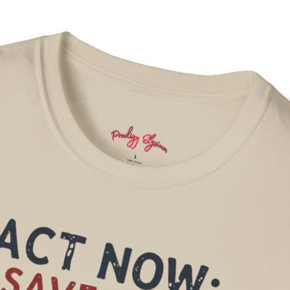 🔥 Eco-Friendly Unisex T-Shirt – 'Act Now: Save Our Planet' Wildfire Awareness 🌍