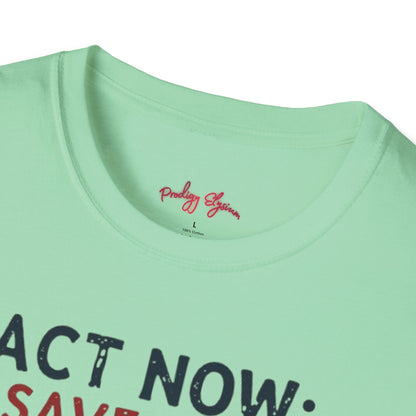 🔥 Eco-Friendly Unisex T-Shirt – 'Act Now: Save Our Planet' Wildfire Awareness 🌍