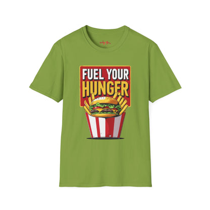 🍔 Fuel Your Hunger Unisex Softstyle T-Shirt – Lässige Mode für Feinschmecker 😋