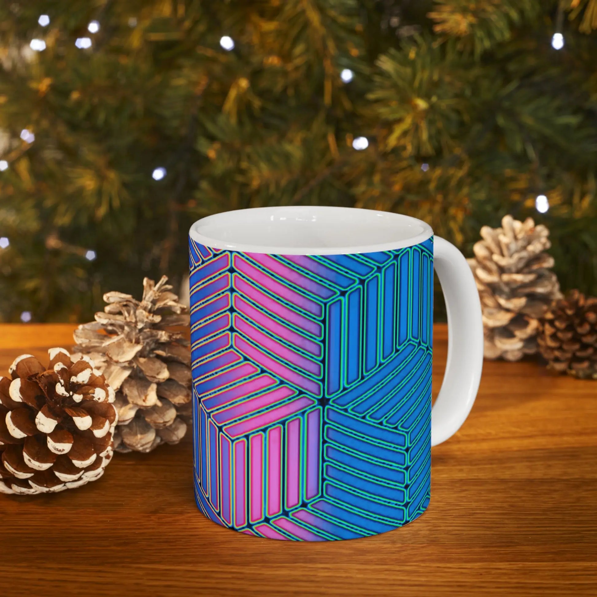 Geometrical Abstract Ceramic Coffee Mug – BPA-Free, Microwave & Dishwasher-Safe ☕✨ Bold Design | Premium Quality | Perfect Gift