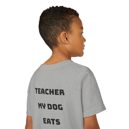 Funny Dog Homework Youth Short Sleeve Tee - Perfect Gift for Students!