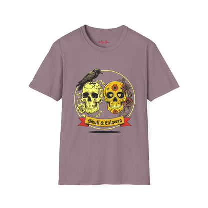 Skull & Calavera Unisex T-Shirt - Unique Floral Design for Day of the Dead Celebrations