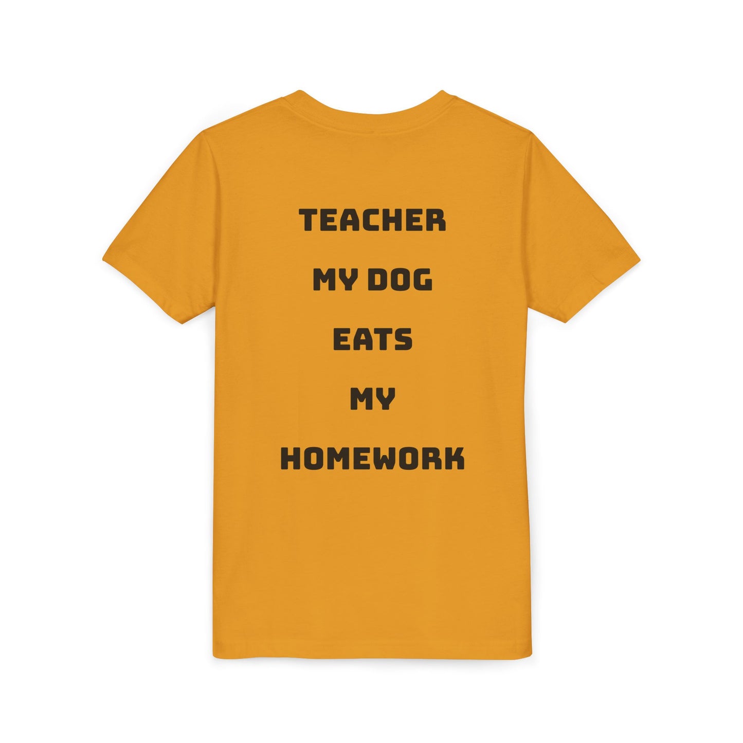 Funny Dog Homework Youth Short Sleeve Tee - Perfect Gift for Students!