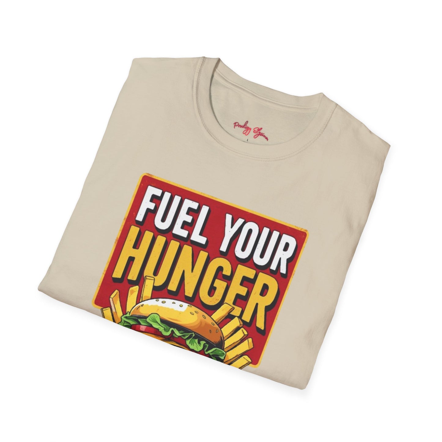 🍔 Fuel Your Hunger Unisex Softstyle T-Shirt – Lässige Mode für Feinschmecker 😋