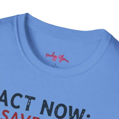 🔥 Eco-Friendly Unisex T-Shirt – 'Act Now: Save Our Planet' Wildfire Awareness 🌍