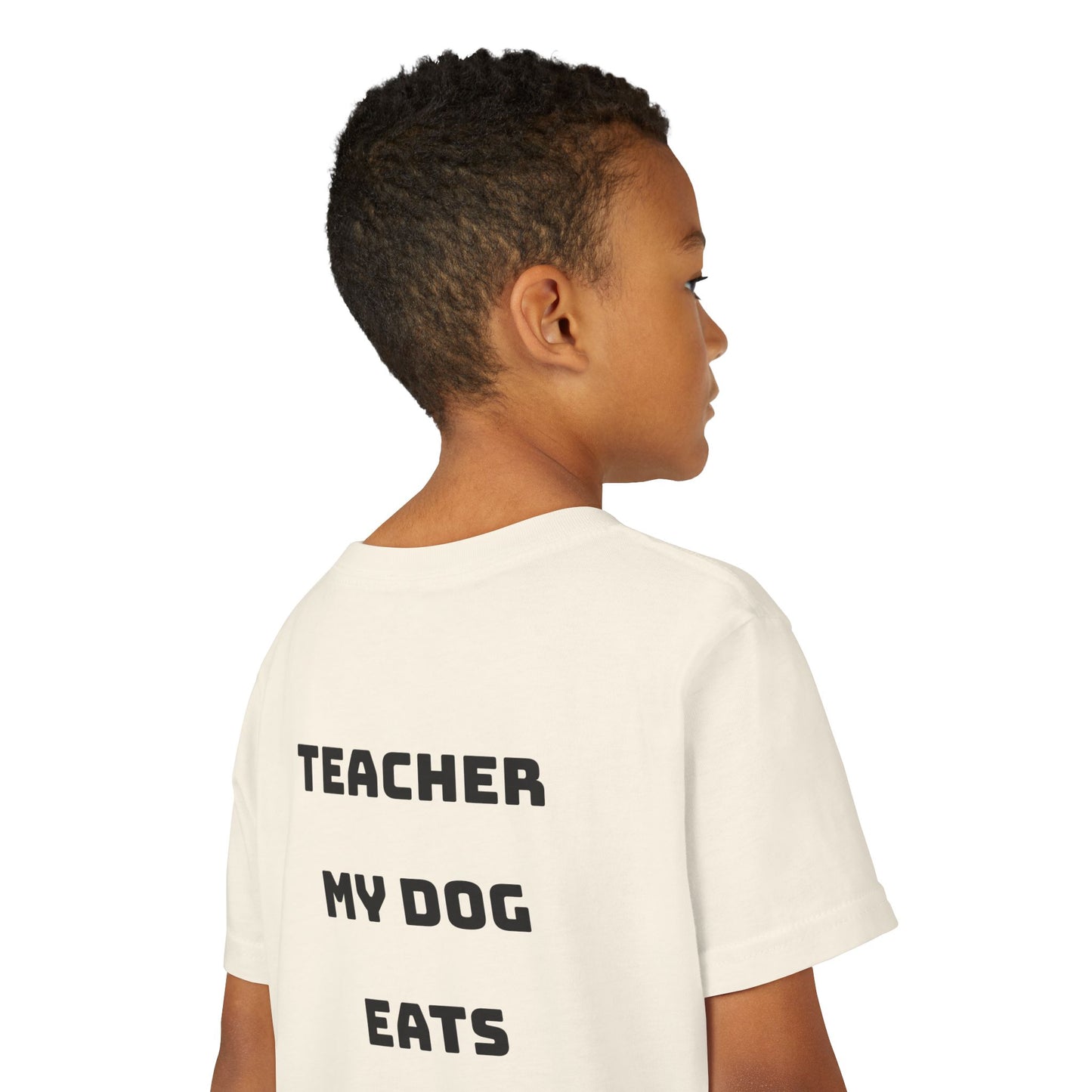 Funny Dog Homework Youth Short Sleeve Tee - Perfect Gift for Students!