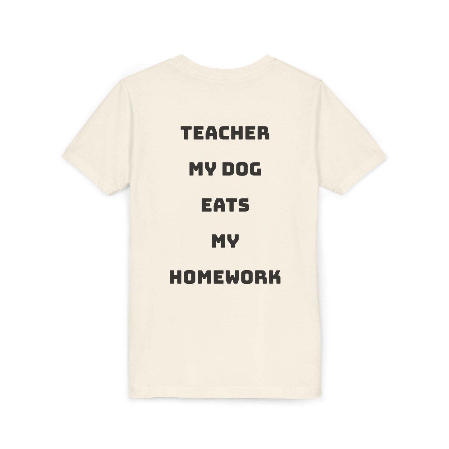 Funny Dog Homework Youth Short Sleeve Tee - Perfect Gift for Students!