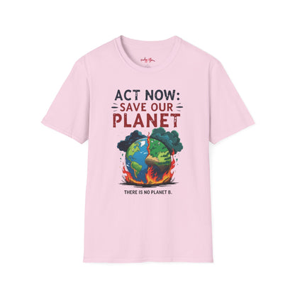 🔥 Eco-Friendly Unisex T-Shirt – 'Act Now: Save Our Planet' Wildfire Awareness 🌍